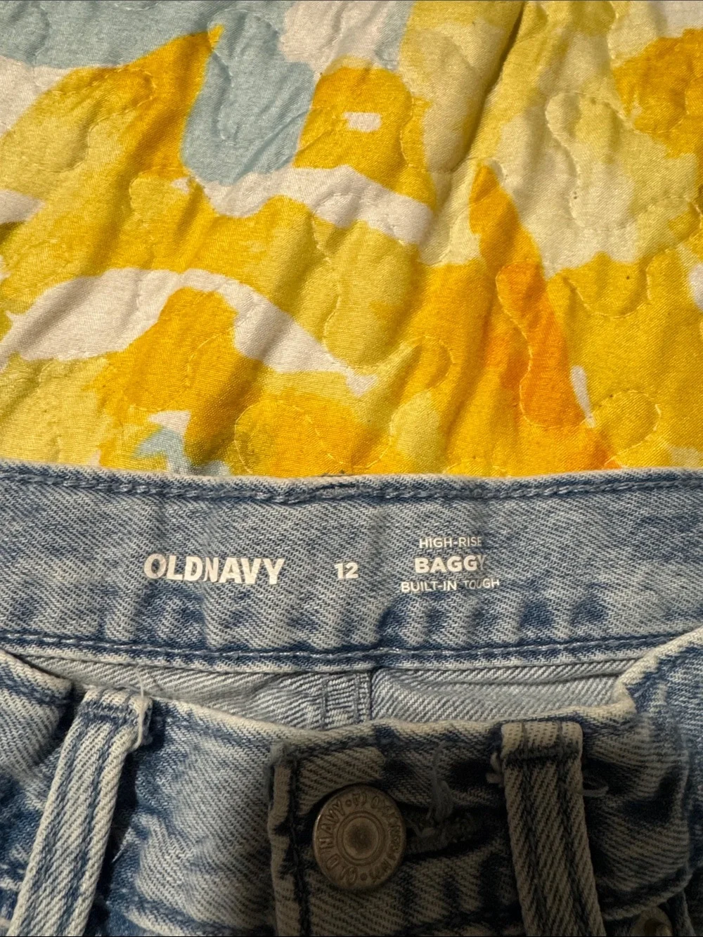 Old Navy Light Blue Wide-Leg Cargo Jeans